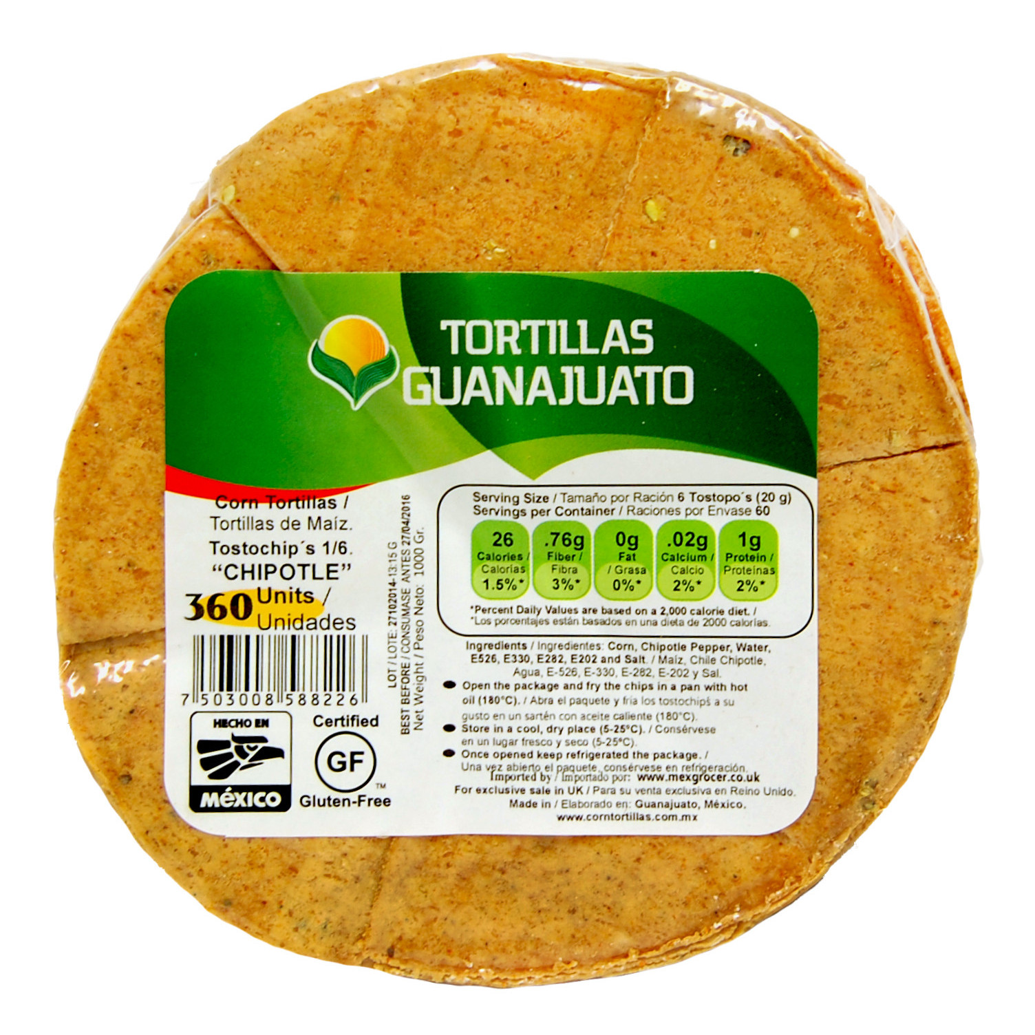 Mexgrocer Europe Pre Cut Chipotle Corn Tortillas for Frying 1kg Buy
